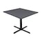 Cain Square Tables > Breakroom Tables > Cain Square & Round Tables, Wood, Metal Top, Grey TB4848GY - alternate 1
